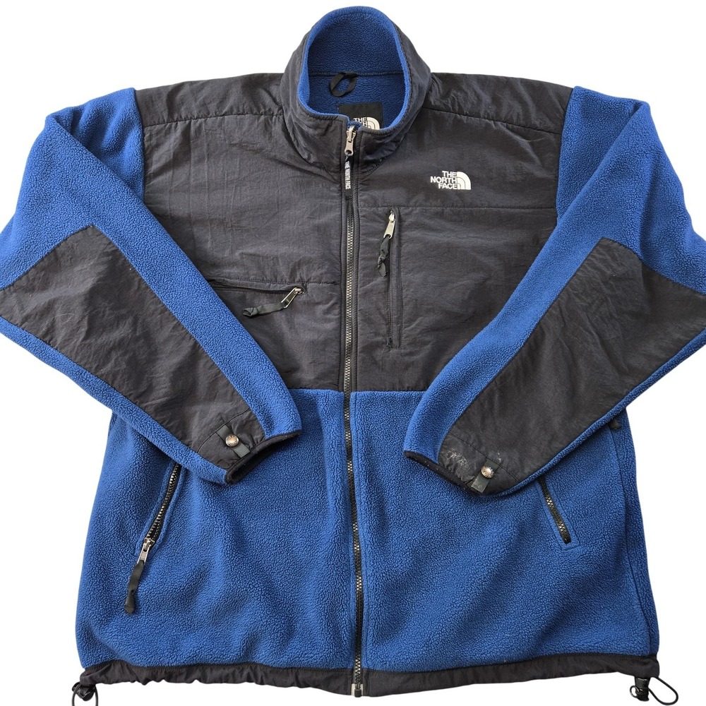 The North Face Jacket Mens XL Blue Windbreaker Fleece Lined Full Zip Pockets